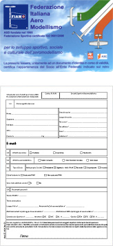 Modulo Iscrizione "Ali Azzurre"
